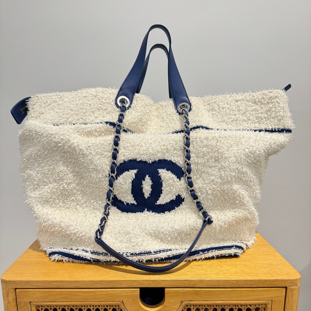 Chanel Deauville Biarritz Venice Tweed Tote Bag